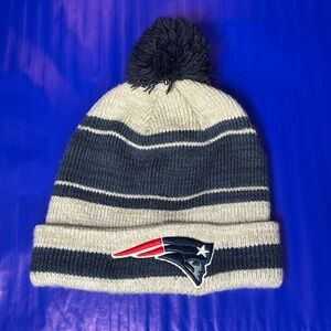 Men’s OS New England Patriots NFL Winter Beanie Gently Used Fast Shipping